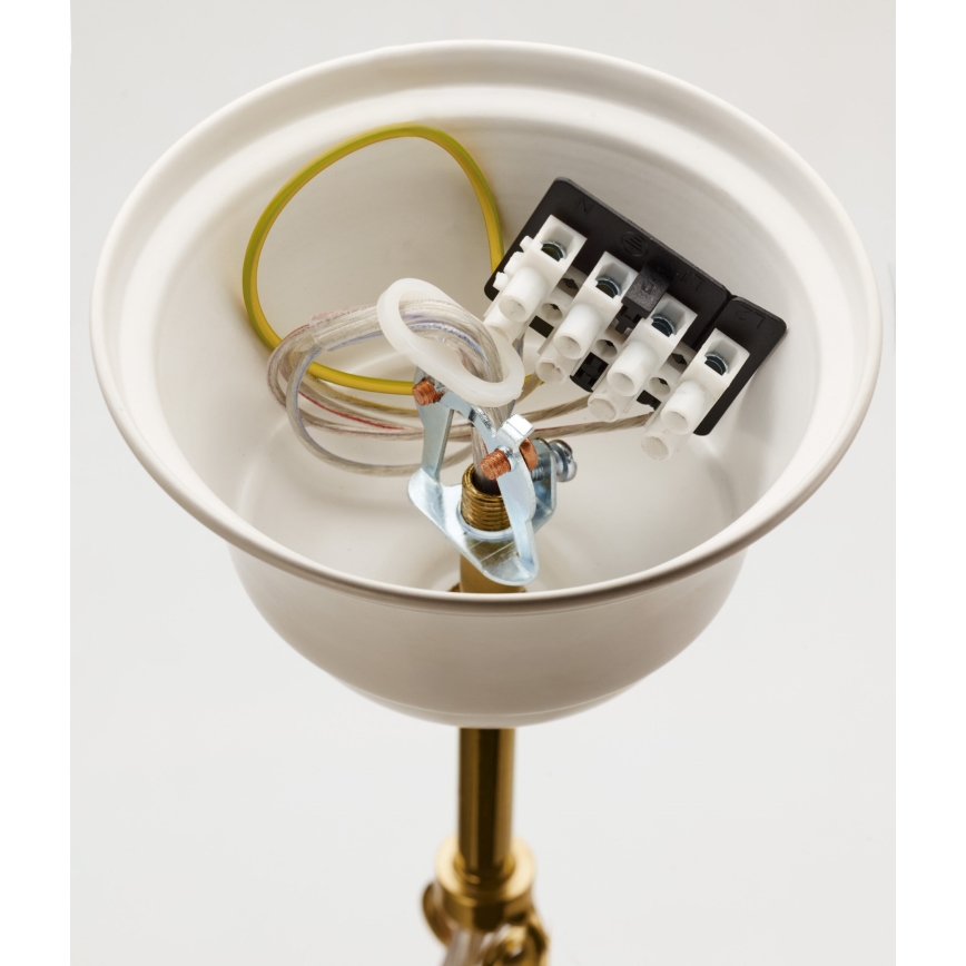 Jupiter 2084 - Závesný luster SAMBA na reťazi 5xE27/15W/230V biela/zlatá