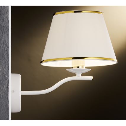 Jupiter 2086 - Nástenné svietidlo SAMBA 1xE27/15W/230V biela/zlatá
