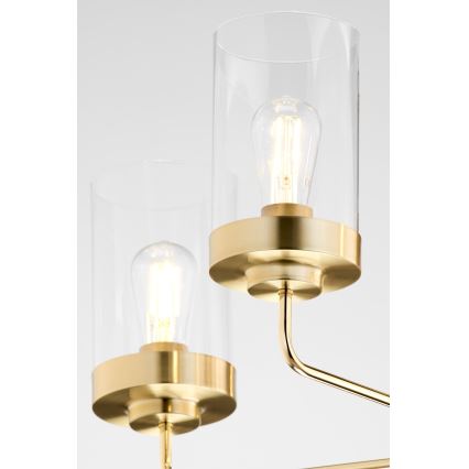 Jupiter 2088 - Luster na tyči RAMIREZ 5xE27/15W/230V zlatá/čierna