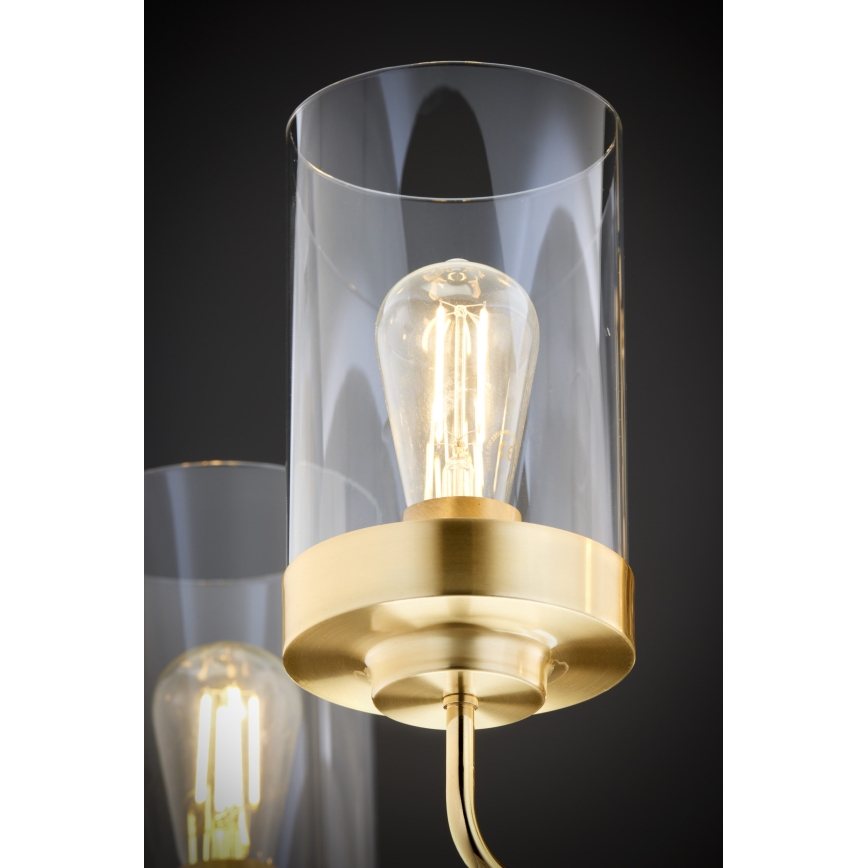 Jupiter 2088 - Luster na tyči RAMIREZ 5xE27/15W/230V zlatá/čierna