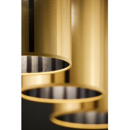 Jupiter 2092 - Luster na lanku CORTINA 3xE27/15W/230V zlatá/čierna