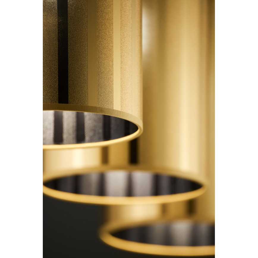 Jupiter 2092 - Luster na lanku CORTINA 3xE27/15W/230V zlatá/čierna