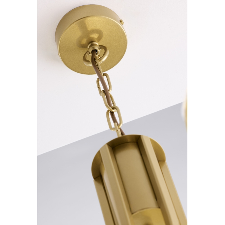 Jupiter 2093 - Luster na reťazi ARTHUR 3xE27/15W/230V modrá/zlatá