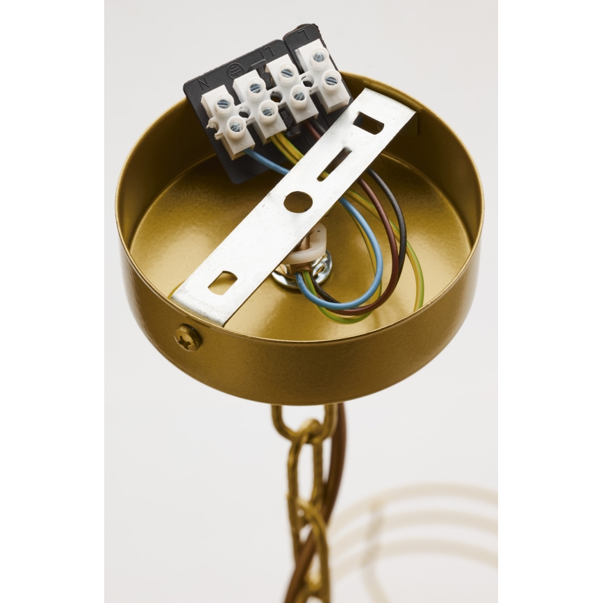 Jupiter 2095 - Závesný luster na retiazke ARTHUR 6xE27/15W/230V modrá/zlatá