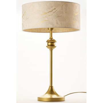 Jupiter 2112 - Stolová lampa KASZMIR 1xE27/15W/230V biela/zlatá/mramorový dekor
