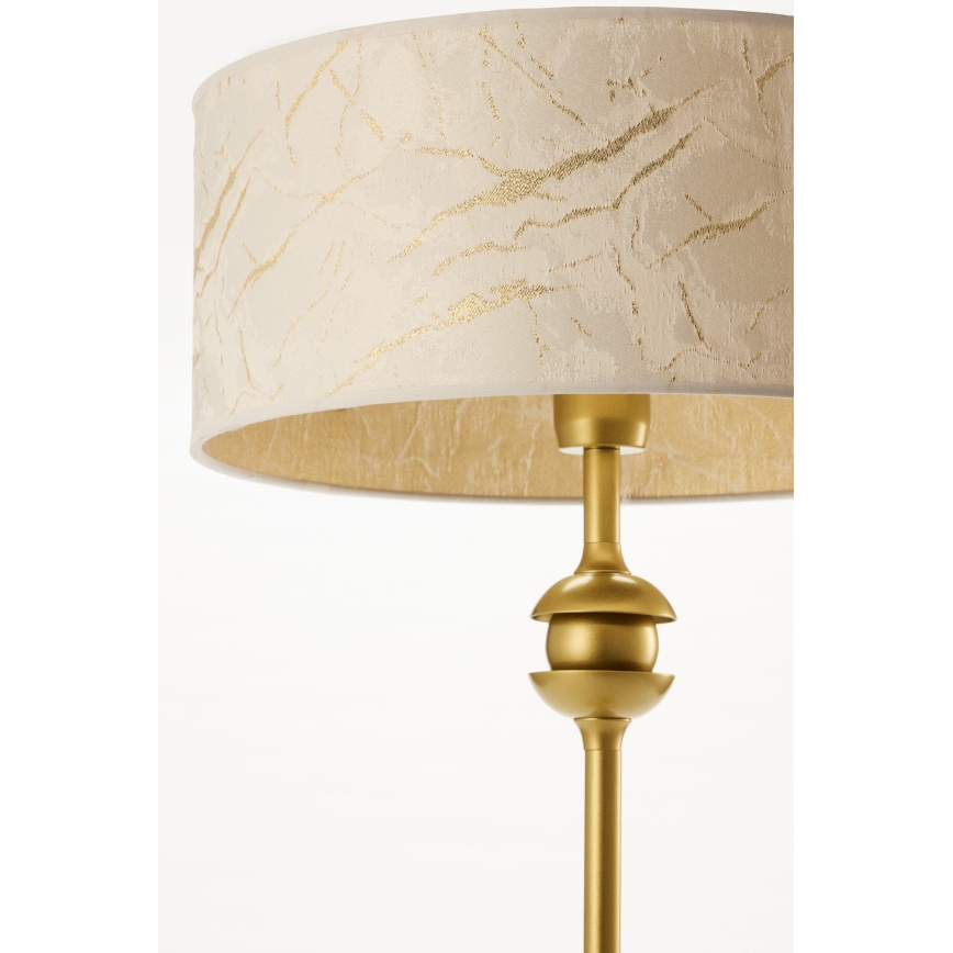 Jupiter 2112 - Stolová lampa KASZMIR 1xE27/15W/230V biela/zlatá/mramorový dekor