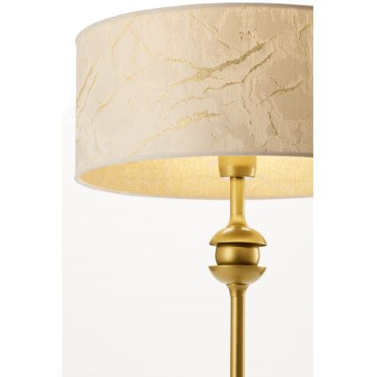 Jupiter 2112 - Stolová lampa KASZMIR 1xE27/15W/230V biela/zlatá/mramorový dekor