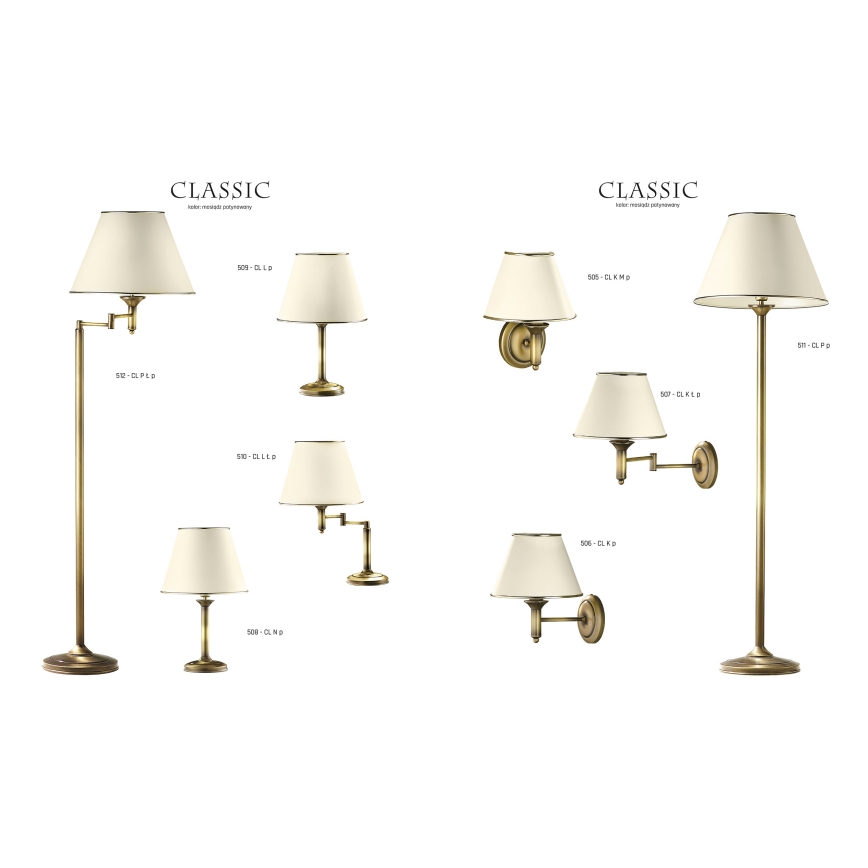 Jupiter 506 - CL K p - Nástenné svietidlo CLASSIC E27/60W/230V
