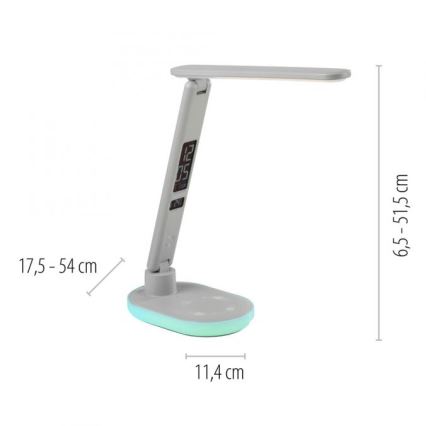 JUST LIGHT. 11018-16 - LED RGBW Stmievateľná dotyková stolná lampa s bezdrôtovým nabíjaním TINA LED/4W/230V biela
