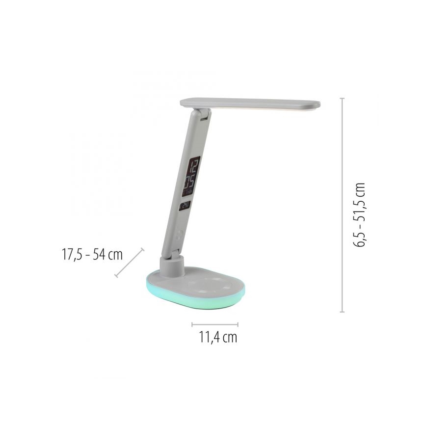 JUST LIGHT. 11018-16 - LED RGBW Stmievateľná dotyková stolná lampa s bezdrôtovým nabíjaním TINA LED/4W/230V biela
