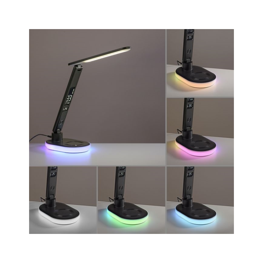 JUST LIGHT. 11018-18 - LED RGBW LED Stmievateľná dotyková stolná lampa s bezdrôtovým nabíjaním TINA LED/4W/230V