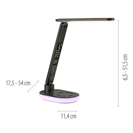 JUST LIGHT. 11018-18 - LED RGBW LED Stmievateľná dotyková stolná lampa s bezdrôtovým nabíjaním TINA LED/4W/230V