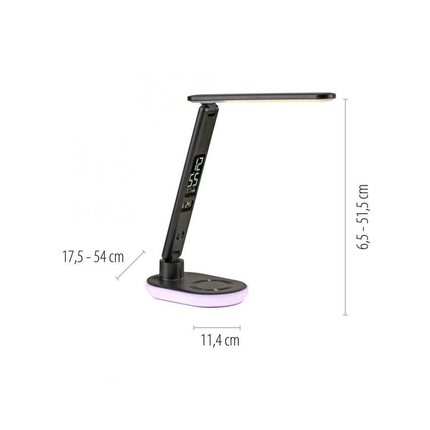 JUST LIGHT. 11018-18 - LED RGBW LED Stmievateľná dotyková stolná lampa s bezdrôtovým nabíjaním TINA LED/4W/230V