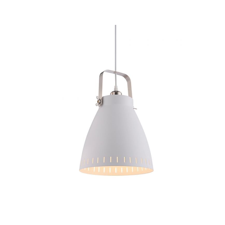 JUST LIGHT. 11060-16 - Luster na lanku EVA 1xE27/60W/230V pr. 26,5 cm biela