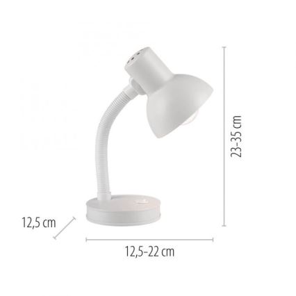 JUST LIGHT. 11080-16 - Flexibilná stolná lampa FLEXI 1xE27/25W/230V biela