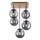JUST LIGHT. 11395-79 - Luster na tyči WIDOW 5xE14/25W/230V dub