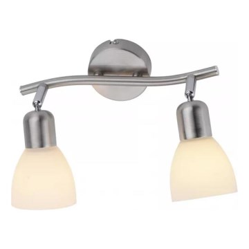 JUST LIGHT. 11952-55 - Bodové svietidlo KARO 2xE14/40W/230V matný chróm