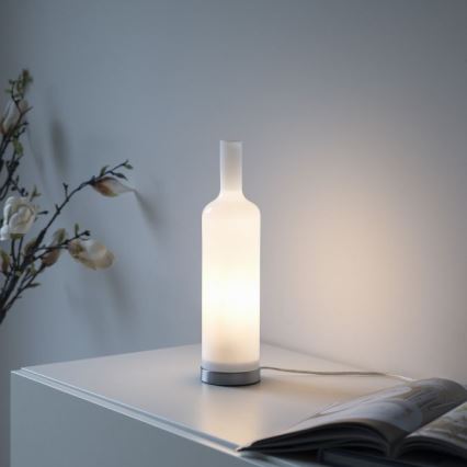 JUST LIGHT. 14006-16 - Stolná lampa BOTTLE 1xE14/25W/230V biela
