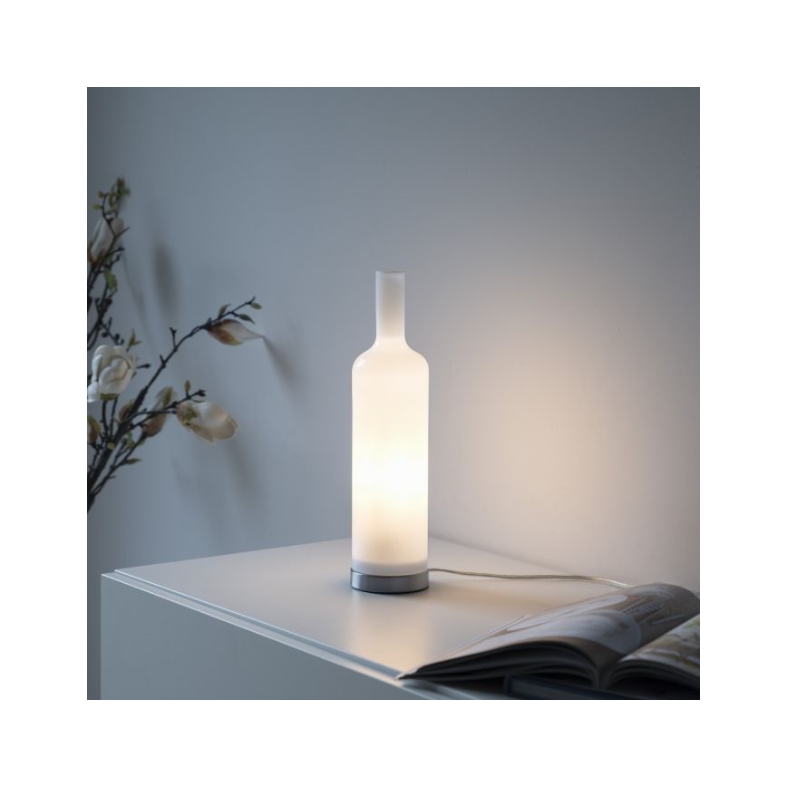 JUST LIGHT. 14006-16 - Stolná lampa BOTTLE 1xE14/25W/230V biela