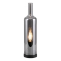 JUST LIGHT. 14006-25 - Stolová lampa BOTTLE 1xE14/25W/230V čierna/dymová