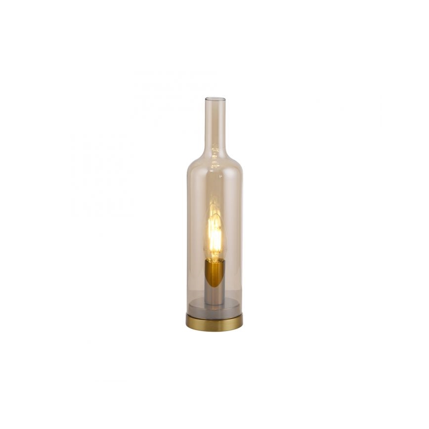 JUST LIGHT. 14006-27 - Stolová lampa BOTTLE 1xE14/25W/230V béžová/dymová