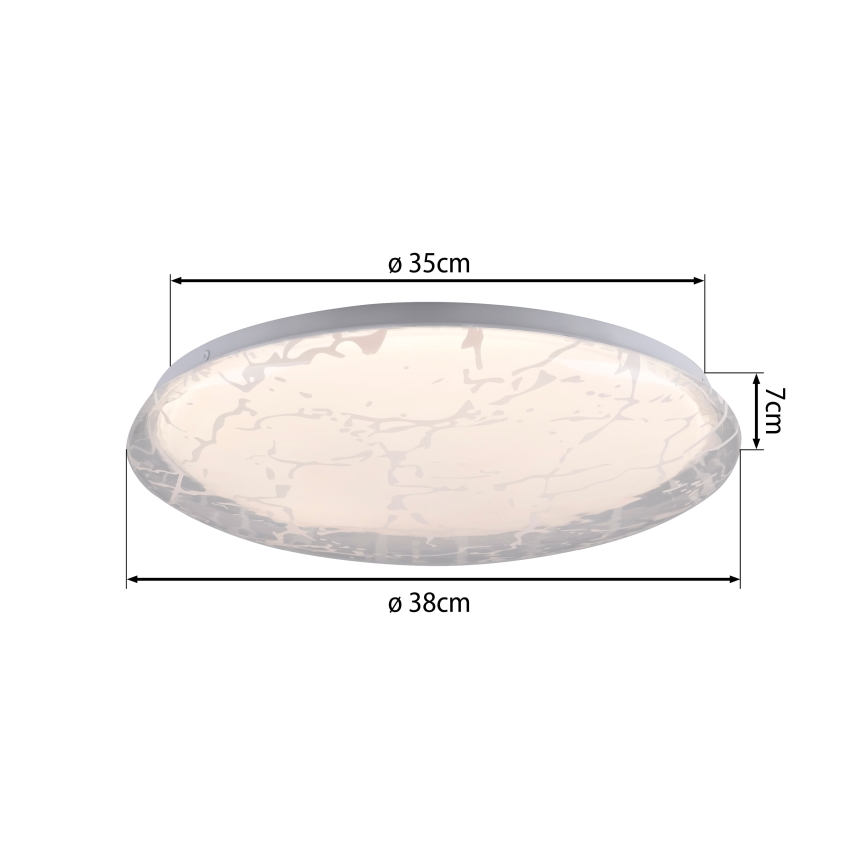 JUST LIGHT. 14008-16 - LED stmievateľné stropné svietidlo ART PLAFO LED/20W/230V 2700-6500K priemer 38 cm biela + diaľkové ovládanie