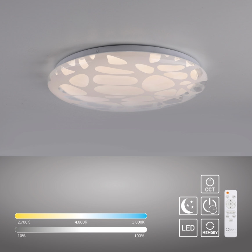 JUST LIGHT. 14009-16 - LED stmievateľné stropné svietidlo ART PLAFO LED/20W/230V 2700-6500K pr. 38 cm biela + diaľkové ovládanie
