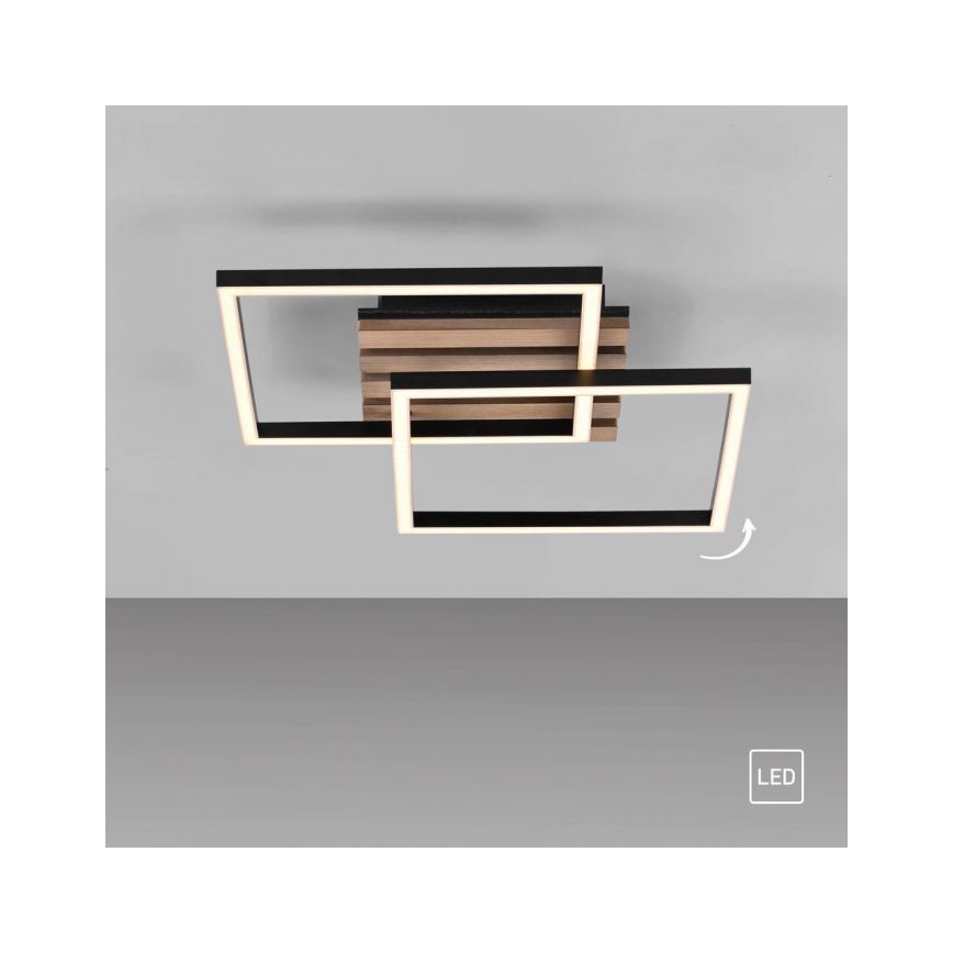 JUST LIGHT. 14053-79 - LED stropné svietidlo AKUSTIKA LED/15W/230V dub/čierna