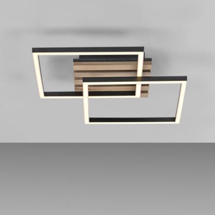 JUST LIGHT. 14053-79 - LED stropné svietidlo AKUSTIKA LED/15W/230V dub/čierna