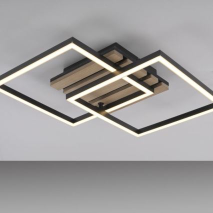 JUST LIGHT. 14053-79 - LED stropné svietidlo AKUSTIKA LED/15W/230V dub/čierna