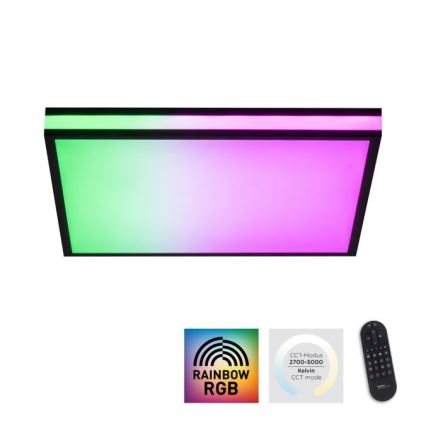 JUST LIGHT. 14110-18 - LED RGBW Stmievateľné stropné svietidlo MARIO BLACK LED/19,5W/230V 2700-5000K + diaľkové ovládanie