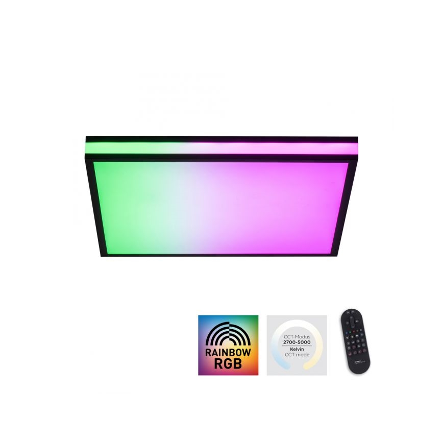 JUST LIGHT. 14110-18 - LED RGBW Stmievateľné stropné svietidlo MARIO BLACK LED/19,5W/230V 2700-5000K + diaľkové ovládanie