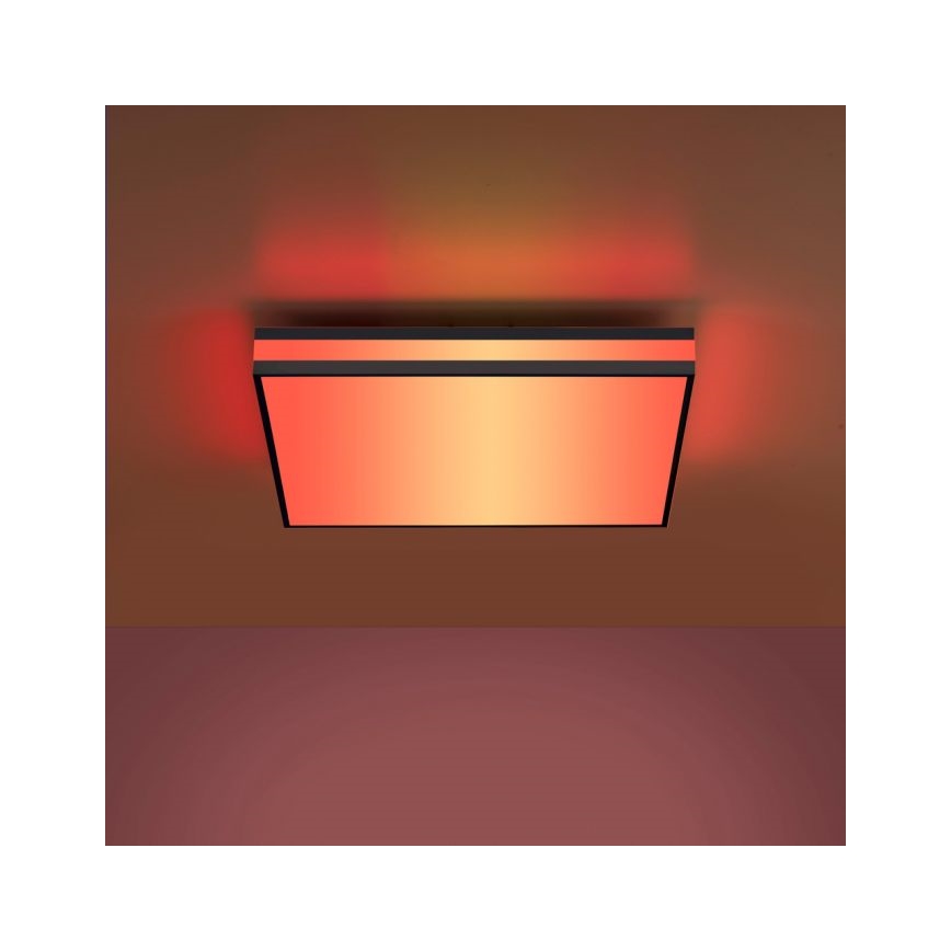 JUST LIGHT. 14110-18 - LED RGBW Stmievateľné stropné svietidlo MARIO BLACK LED/19,5W/230V 2700-5000K + diaľkové ovládanie