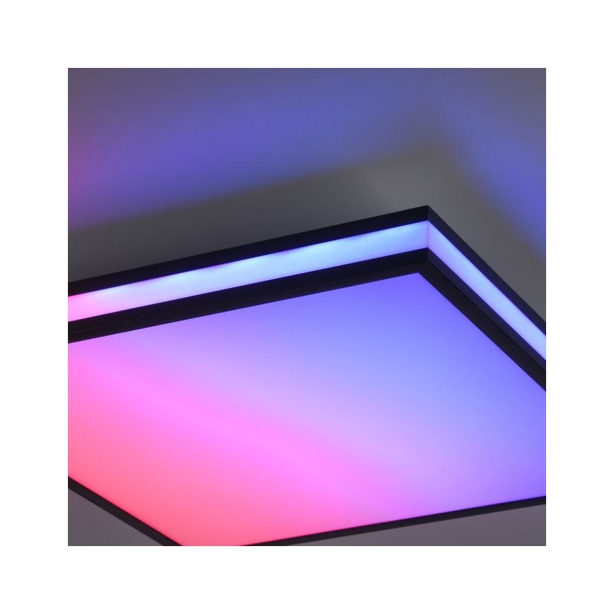 JUST LIGHT. 14110-18 - LED RGBW Stmievateľné stropné svietidlo MARIO BLACK LED/19,5W/230V 2700-5000K + diaľkové ovládanie