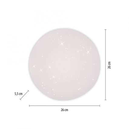 JUST LIGHT. 14275-16 - LED Stropné svietidlo URANUS LED/10W/230V pr. 26 cm biela