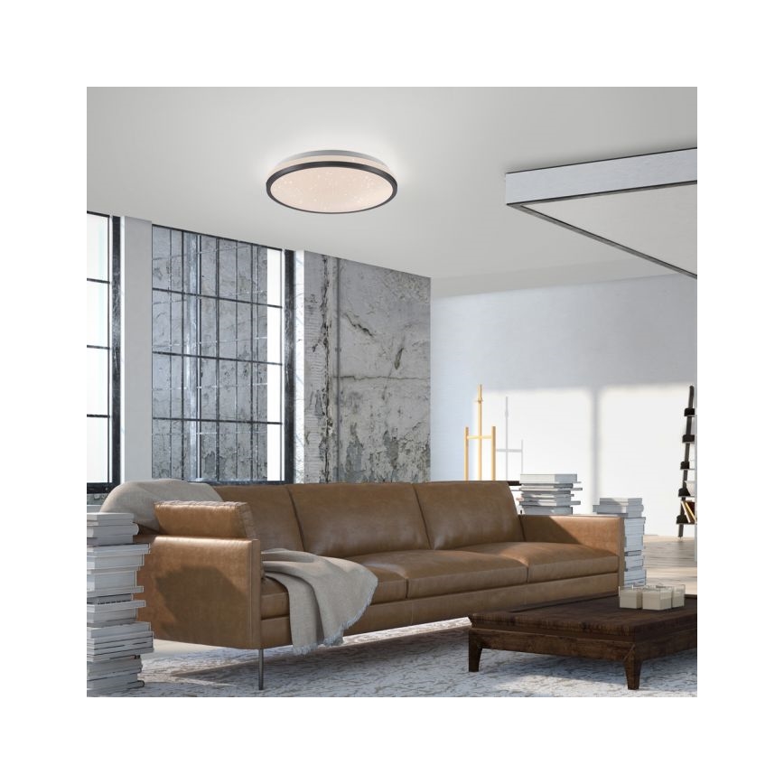 JUST LIGHT. 14293-18 - LED Stmievateľné stropné svietidlo KYLE LED/10W/230V pr. 28 cm čierna