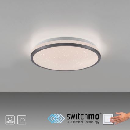 JUST LIGHT. 14293-18 - LED Stmievateľné stropné svietidlo KYLE LED/10W/230V pr. 28 cm čierna