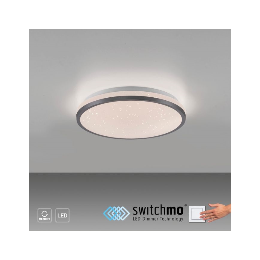 JUST LIGHT. 14293-18 - LED Stmievateľné stropné svietidlo KYLE LED/10W/230V pr. 28 cm čierna