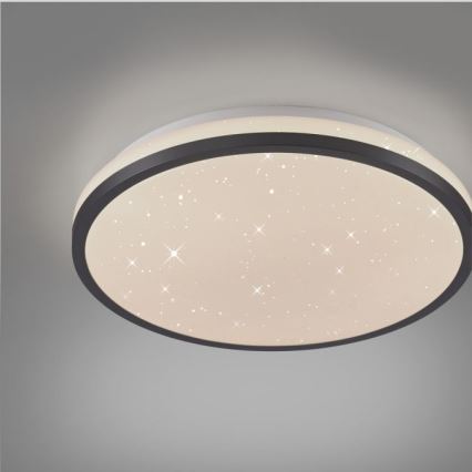 JUST LIGHT. 14293-18 - LED Stmievateľné stropné svietidlo KYLE LED/10W/230V pr. 28 cm čierna