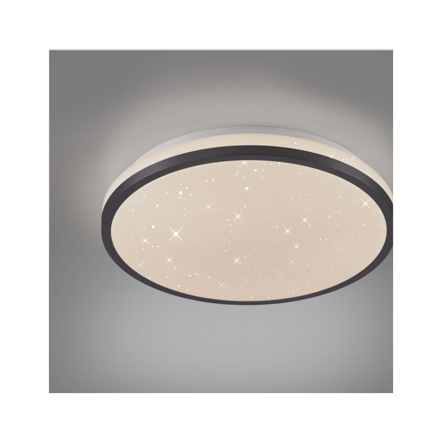 JUST LIGHT. 14293-18 - LED Stmievateľné stropné svietidlo KYLE LED/10W/230V pr. 28 cm čierna