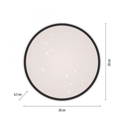 JUST LIGHT. 14293-18 - LED Stmievateľné stropné svietidlo KYLE LED/10W/230V pr. 28 cm čierna