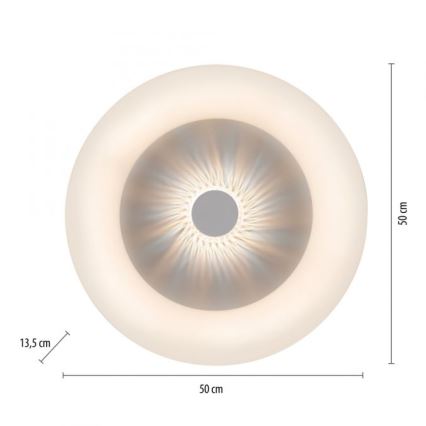 JUST LIGHT. 14383-16 - LED Stmievateľné stropné svietidlo VERTIGO LED/26W/230V 2700-5000K biela + diaľkové ovládanie
