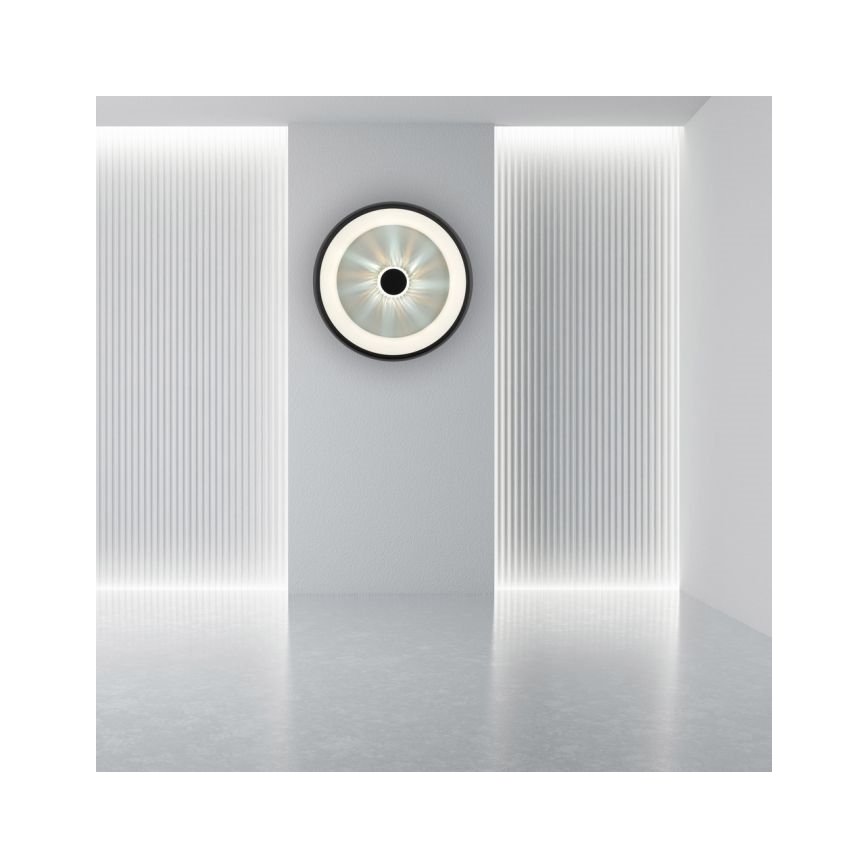 JUST LIGHT. 14384-18 - LED Stmievateľné stropné svietidlo VERTIGO LED/29W/230V 2700-5000K čierna + diaľkové ovládanie