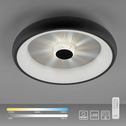 JUST LIGHT. 14384-18 - LED Stmievateľné stropné svietidlo VERTIGO LED/29W/230V 2700-5000K čierna + diaľkové ovládanie
