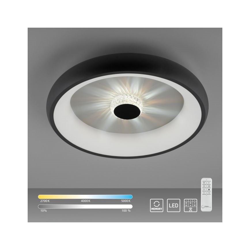 JUST LIGHT. 14384-18 - LED Stmievateľné stropné svietidlo VERTIGO LED/29W/230V 2700-5000K čierna + diaľkové ovládanie