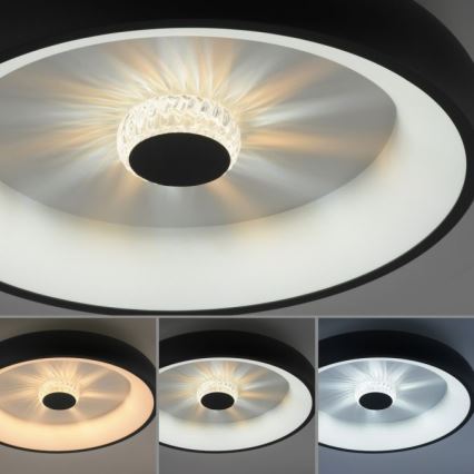 JUST LIGHT. 14384-18 - LED Stmievateľné stropné svietidlo VERTIGO LED/29W/230V 2700-5000K čierna + diaľkové ovládanie