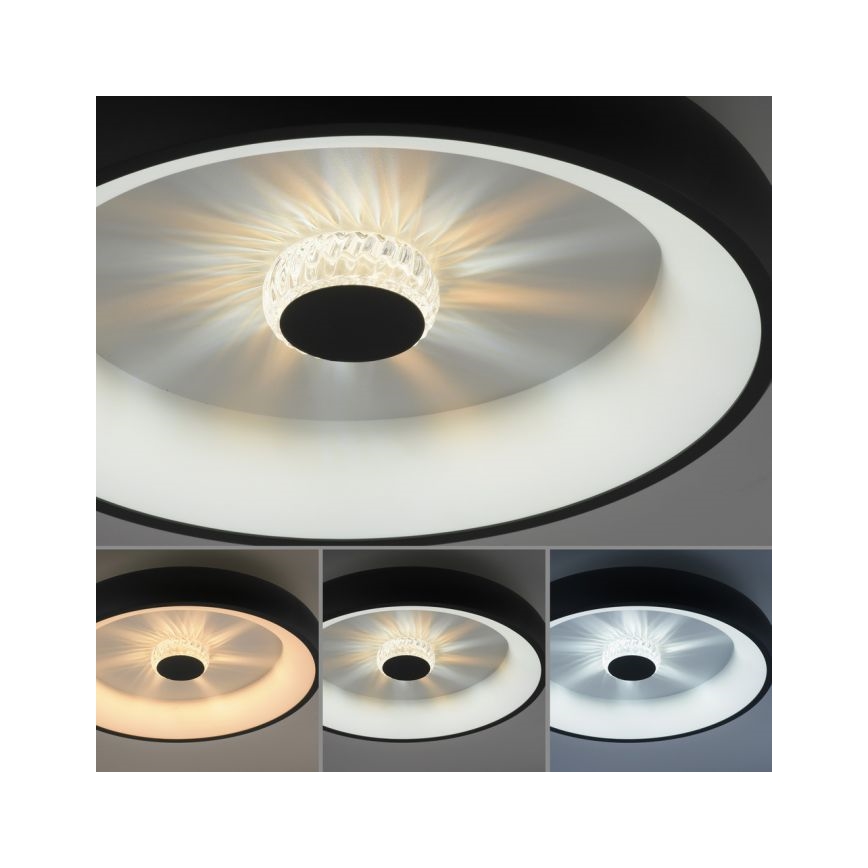 JUST LIGHT. 14384-18 - LED Stmievateľné stropné svietidlo VERTIGO LED/29W/230V 2700-5000K čierna + diaľkové ovládanie