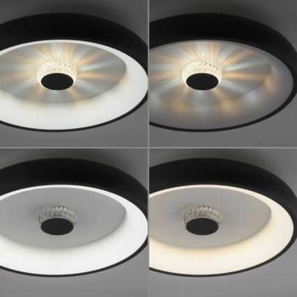 JUST LIGHT. 14384-18 - LED Stmievateľné stropné svietidlo VERTIGO LED/29W/230V 2700-5000K čierna + diaľkové ovládanie