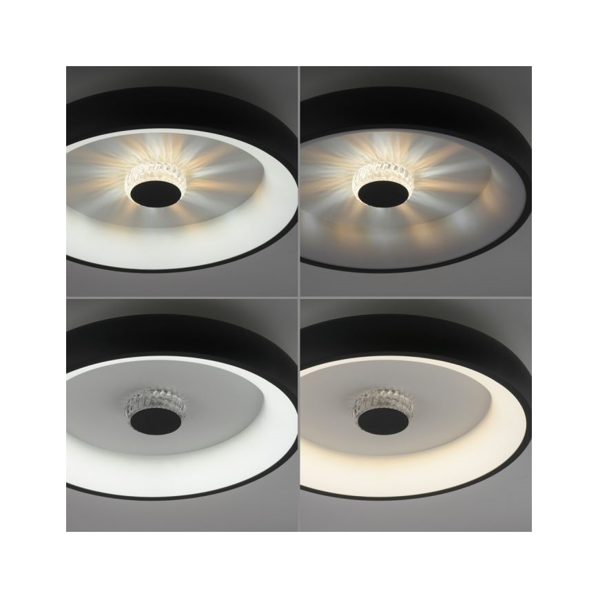 JUST LIGHT. 14384-18 - LED Stmievateľné stropné svietidlo VERTIGO LED/29W/230V 2700-5000K čierna + diaľkové ovládanie