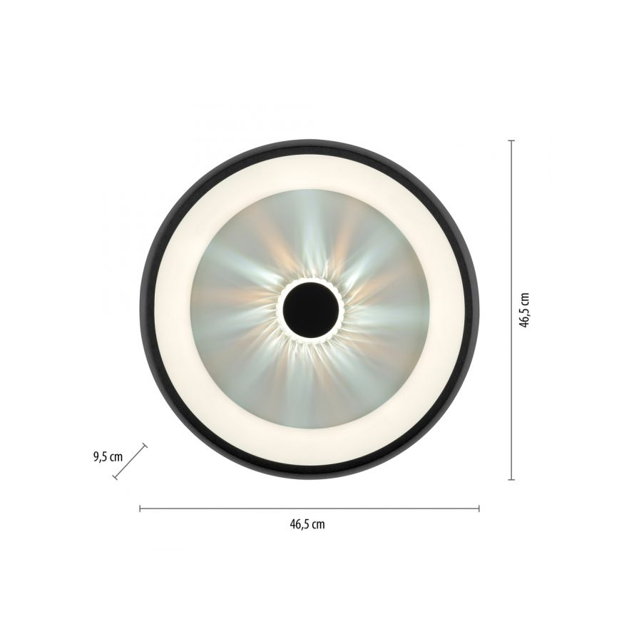 JUST LIGHT. 14384-18 - LED Stmievateľné stropné svietidlo VERTIGO LED/29W/230V 2700-5000K čierna + diaľkové ovládanie